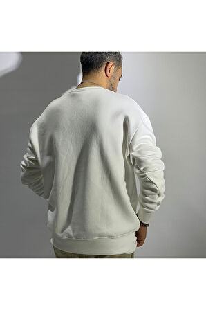 Pamuklu Basic Oversize Erkek Sweatshirt