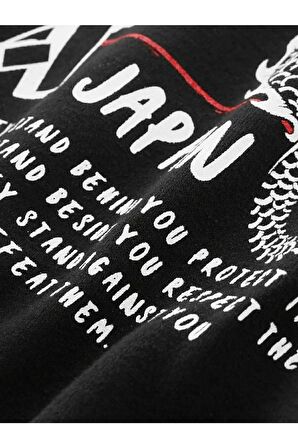 Unisex Kapüşonlu Beyaz Osaka Baskılı Oversize Sweatshirt