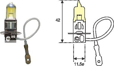 Osram 64151ALS Ampul H3 12V 55W Far ve Sıs (Colormatık %30 Fazla Isık) Sarı Dort Mevsım 2962348M91