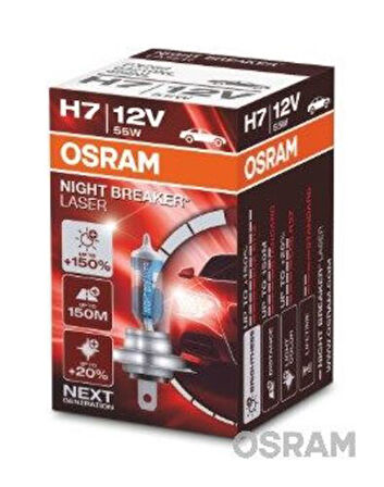 Osram 64210NL Halogen Ampul H7 12V 55W Far %150 Ekstra Aydınlatmalı 