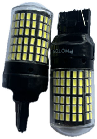 T20 W21/5W 12V-24V OTO AMPULÜ BEYAZ LED (2Lİ BLİSTER) 