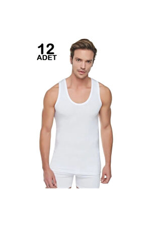 Erkek Beyaz Atlet 12'li