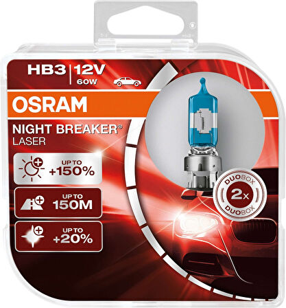 Night Breaker Laser Ampul Hb3-9005 %150 Daha Fazla Işık