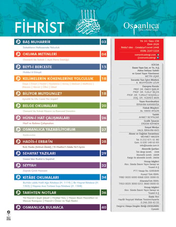 Osmanlıca Dergi 158.Sayı Ekim 2026