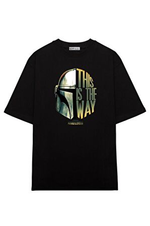 Unisex Oversize T-shirt The Mandalorian This Is The Way Helmet