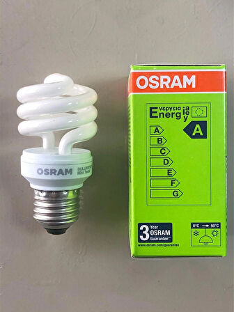 3 ADET OSRAM 11W=51W 600 LÜMEN TASARRUFLU LAMBA 6500 KELVİN BEYAZ