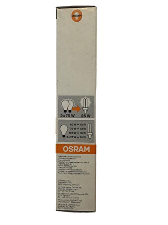 Osram Dulux D 26W 827 2700K Sarı Işık 2Pinli G24d-3 Duylu