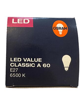 Osram 8.5W (60W) Beyaz Işık E27 Duylu Klasik Led Ampul (10 Adet)