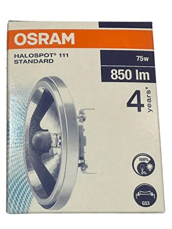 Osram Halospot 111 Standard 75W 3000K (Sarı Işık) G53 Duylu Halospot (2 Adet)