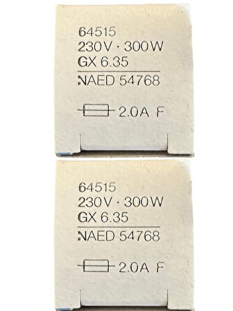 Osram 64515 300W GX6.35 Duylu Halojen Projektör Lambası (2 Adet)