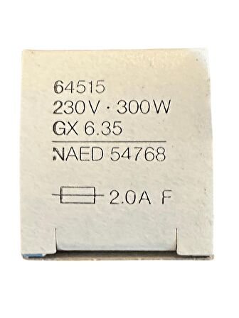 Osram 64515 300W GX6.35 Duylu Halojen Projektör Lambası (2 Adet)