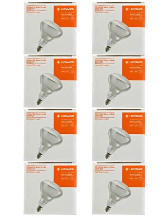 Osram Ledvance 250W Şeffaf Infrared Isıtıcılı E27 Duylu Halojen Ampul (8 Adet)