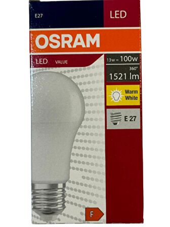 Osram 13W (100W) 2700K (Sarı Işık) E27 Duylu Led Ampul (2 Adet)