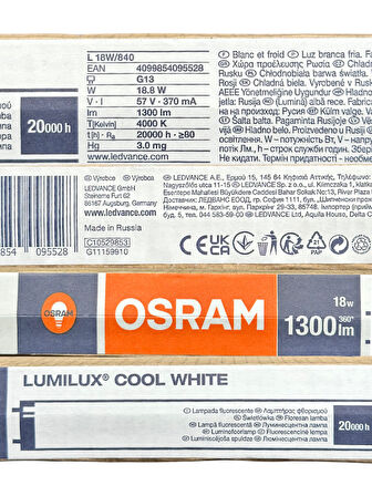 Osram 18W 4000K (Günışığı) G13 Duylu Floresan Ampul