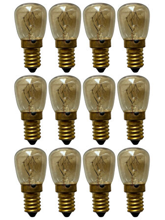 (12 Adet) Ledvance 25W Sarı Işık E14 Duylu (İnce Duy) Fırın Ampulü