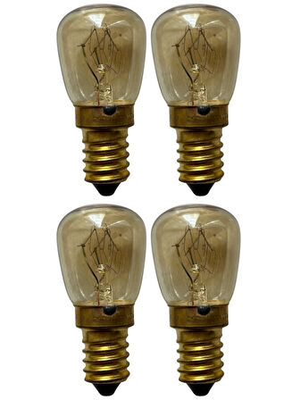 (4 Adet) Ledvance 25W Sarı Işık E14 Duylu (İnce Duy) Fırın Ampulü