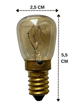 (4 Adet) Ledvance 25W Sarı Işık E14 Duylu (İnce Duy) Fırın Ampulü