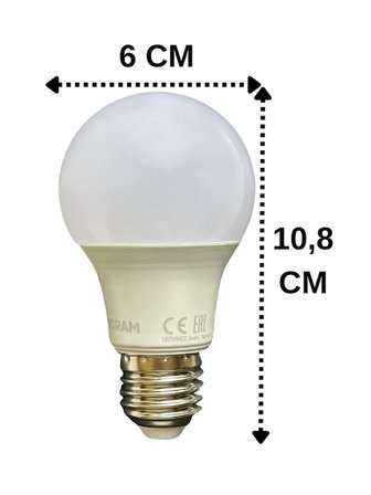 (2 Adet) Ledvance 8,8W Sarı Işık (2700K) E27 Duylu (Kalın Duy) Dim Edilebilir Led Ampul