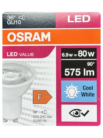 (2 Adet) Ledvance 6,9W Günışığı-Ilık Beyaz (4000K) GU10 Duylu Led Spot Ampul