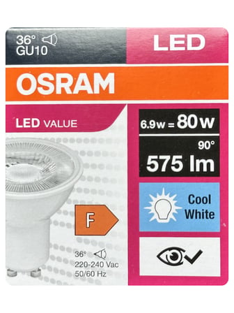 (6 Adet) Ledvance 6,9W Günışığı-Ilık Beyaz (4000K) GU10 Duylu Led Spot Ampul