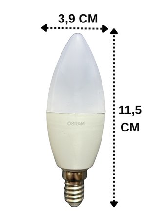 (3 Adet) Ledvance 7,5W Beyaz Işık (6500K) E14 Duylu (İnce Duy) Led Ampul