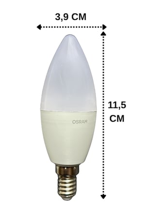 (10 Adet) Ledvance 7,5W Sarı Işık (2700K) E14 Duylu (İnce Duy) Led Ampul