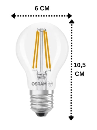 (6 Adet) Ledvance 11W Sarı Işık (2700K) E27 Duylu (Kalın Duy) Filament Led Ampul