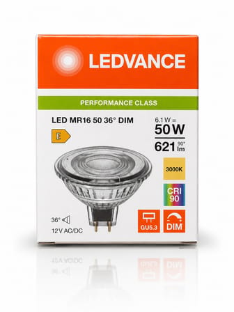 (4 Adet) Ledvance 12V AC/DC 6.1W (50W) 3000K (Sarı Işık) Dim Edilebilir GU5.3 Duylu LED Çanak Ampul