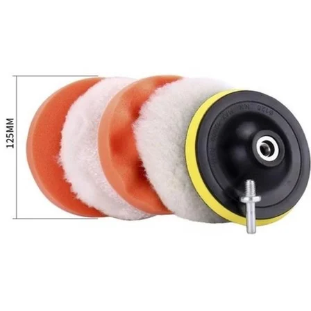 OTOHOUSSE 6 Parça 12.5 cm Pasta Cila Seti Matkap Uyumlu Polisaj Başlığı