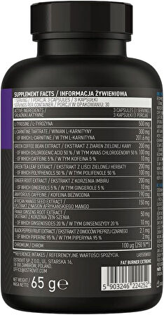 OstroVit Fat Burner+L-Carnitine eXtreme 90 capsules