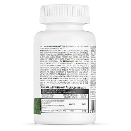 OSTROVIT PHARMA KSM66 GİNSENG 400 mg / 120 Tabs