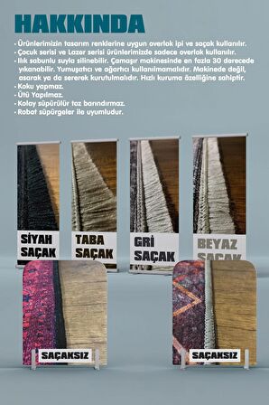 Yıkanabilir Kaymaz Tabanlı Dijital Baskılı Westa Serisi Dokuma Kilim Efektli Halı.