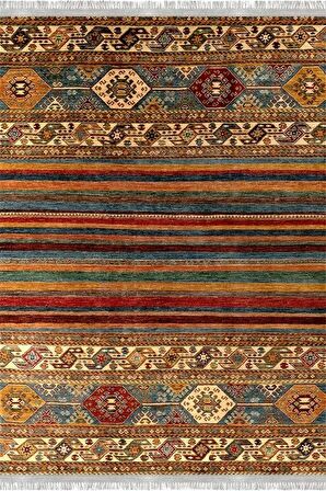 Yıkanabilir Kaymaz Tabanlı Dijital Baskılı Cotton Serisi Dokuma Kilim Efektli Halı.