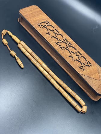 El Yapımı Şimşir Tespih – 11x7 mm No:3