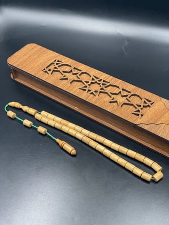 El Yapımı Şimşir Tespih – 9x6 mm