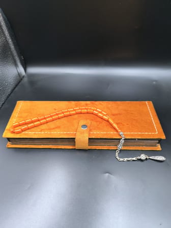 Osmanlı Benzetme Çubuk Sıkma Tesbih (Turuncu, 10x7 mm)