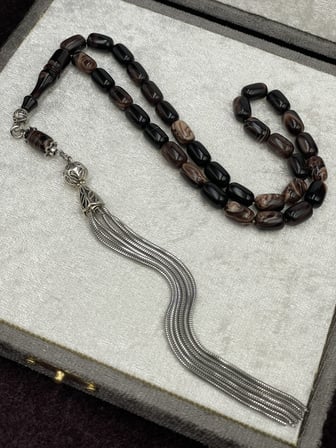Alpaka Püsküllü Kapsül Kesim Hare Canavarı Çekoslavak Renk Katalin Tesbih (7x11 mm)