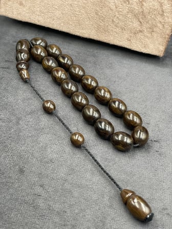 Efe Boy Sistemli İri Tane Tütün Çekoslavak Katalin Tesbih (13x16 mm)