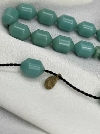 El Boy Kapsül Kesim Çağla Yeşili Katalin Tesbih (7x10 mm)