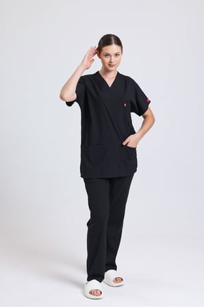 Doktor, hemşire forması, cerrahi nöbet takımı, likralı üniforma (unisex) Sağlıkçı üniforma, Scrubs