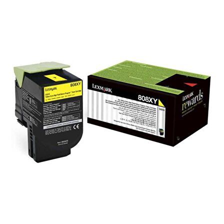 Lexmark CX510-80C8XY0 Sarı Toner Extra Yüksek Kapasiteli