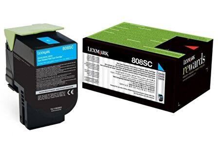 Lexmark CX410-80C8SC0 Mavi Toner Yüksek Kapasiteli