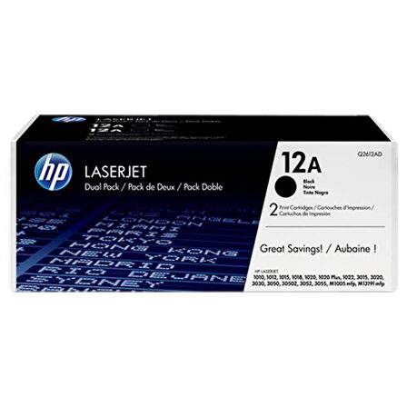 Hp 12AD -Q2612AD Toner 2'li Paket