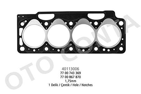 Oto Conta 40113006 Silindir Kapak Contası Clıo Megane Express 1.9D 1.75Mm