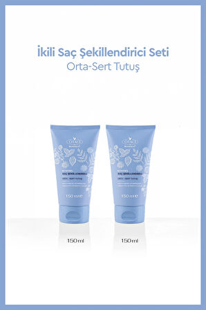 Avantajlı 2 li Bitki Özlü Saç Şekilendirici 5 Orta - Sert 150 ml