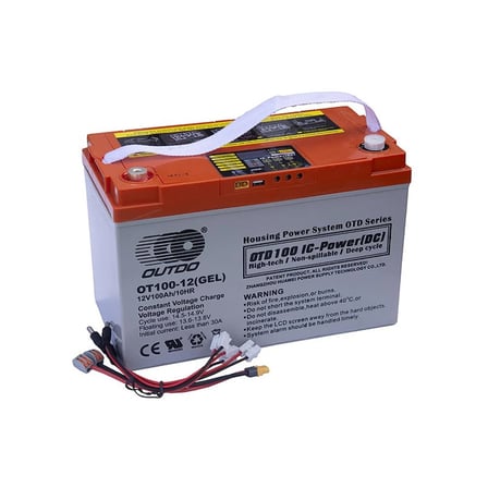 Outdo 100 Amper Jel Akü A-Plus Ekranlı Port Çıkışlı Ds Deep Cycle Vrla Gel/A 10Hr 