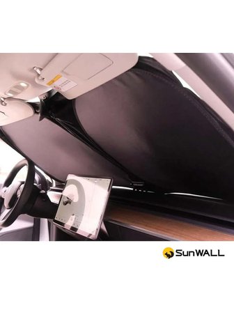 Tesla Model Y İçin Uyumlu Titanyum Gümüş Ön Cam Güneşlik