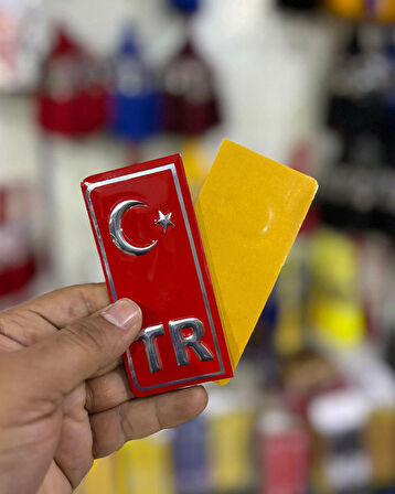 Tr Plaka Sticker 2'li - Türkiye Plaka Sticker - TR Logolu