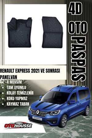 Renault Express 2021 ve Sonrası Panelvan Havuzlu Oto Paspas
