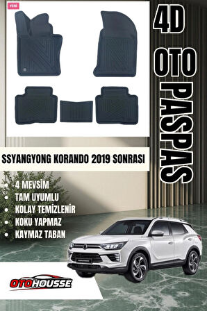 Ssyangyong Korando 2019 ve sonrası Havuzlu Oto Paspas